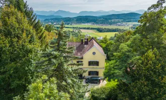 9.286 m² Grund davon ca. 4.657 m²  Bauland I Weitblick über Klagenfurt I erhöhte Lage I Bestandsgebäude I Emmersdorf