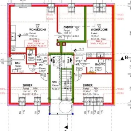 Grundstück mit Altbestand  für Einfamilienhaus und Studie für MEHRFAMILIENHAUS MIT 6 WOHNEINHEITEN - Bild 3