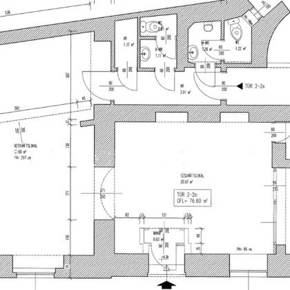 GESCHÄFTSLOKAL, BÜRO ODER LAGER; 77 m2 Altbau im Edelrohbau, 3 Zimmer, Küche, Nebenräume, Große Mohrengasse - Bild 3