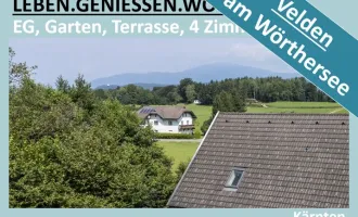 ERDGESCHOSS + GARTEN + TERRASSE + 4 ZIMMER IN VELDEN AM WÖRTHERSEE