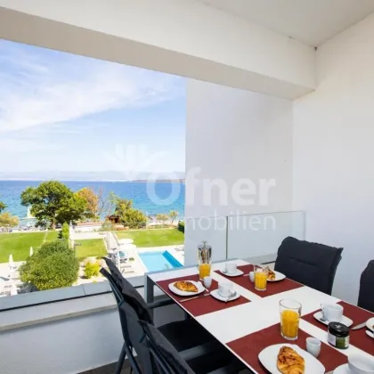 Insel Krk: Apartment mit Pool in erster Reihe zum Strand - Malinska - Bild 3