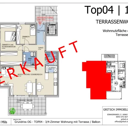 Wunschkonzert - Maßgeschneiderte Neubau 3/4-Zimmer Terrassenwohnung in Toplage in Mils zu verkaufen - TOP04 OG - Bild 2