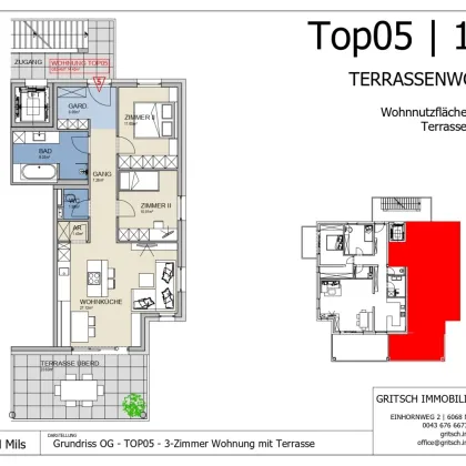 Wunschkonzert - Maßgeschneiderte Neubau 3-Zimmer Terrassenwohnung in Toplage in Mils zu verkaufen - TOP05 OG - Bild 2