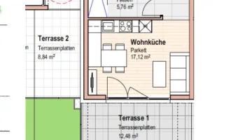 Traumhafte Gartenwohnung in Inzing, Tirol - 2 Zimmer mit Terrasse und Tiefgaragenstellplatz